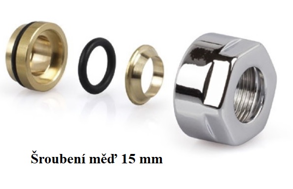 Šroubení měď 15mm